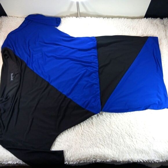 Enfocus Studio Two Toned Color-Block Midi Woman's 12. 80s Style. Lined - Picture 4 of 8